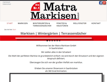 Tablet Screenshot of matra-markisen.de